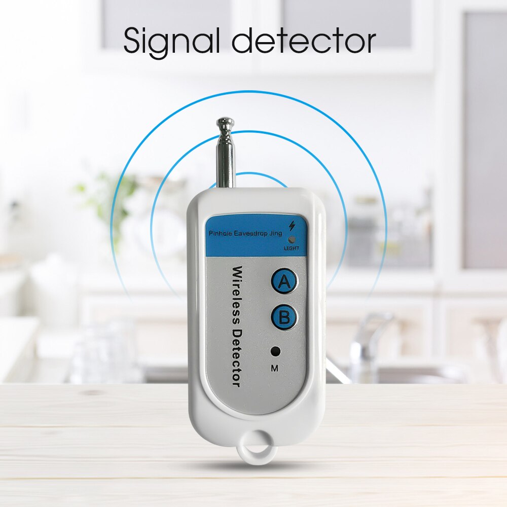 Signal Bug RF Detector Camera GSM Wireless Device Detection 100~2400Mhz 1.5V Black White Mobile Phone Signal Detection Machine