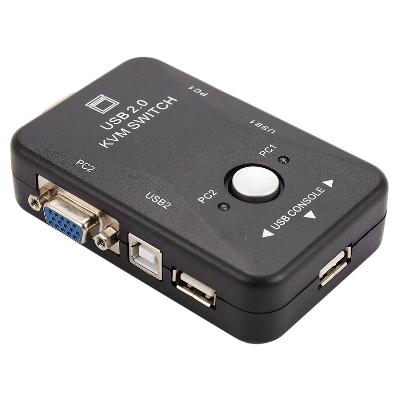 Usb Kvm Switch Switcher 2 Port Vga Svga Switch Box Usb 2.0 Mouse Keyboard 1920X1440 Switch Box