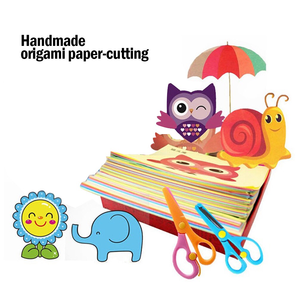 120Pcs/200Pcs/240Pcs Kids Cartoon Kleur Papier Vouwen En Snijden Speelgoed Kind Kingergarden Art Craft diy Educatief