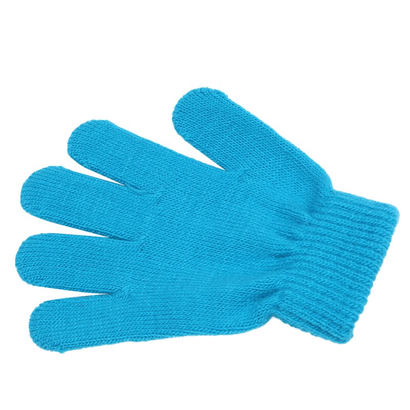 Guantes elásticos de punto de dedo de Color sólido para bebés, guantes elásticos para invierno