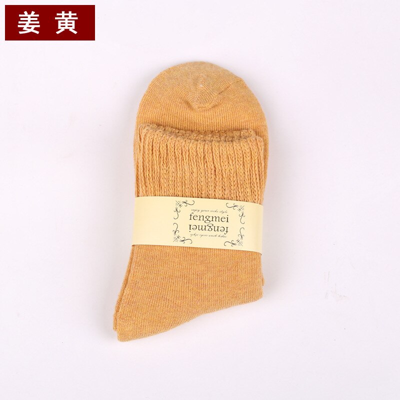 1pair Winter Thick Warm Wool terry towel Women Sock Vintage Christmas soild Socks Colorful Socks Loop socks Cotton socks