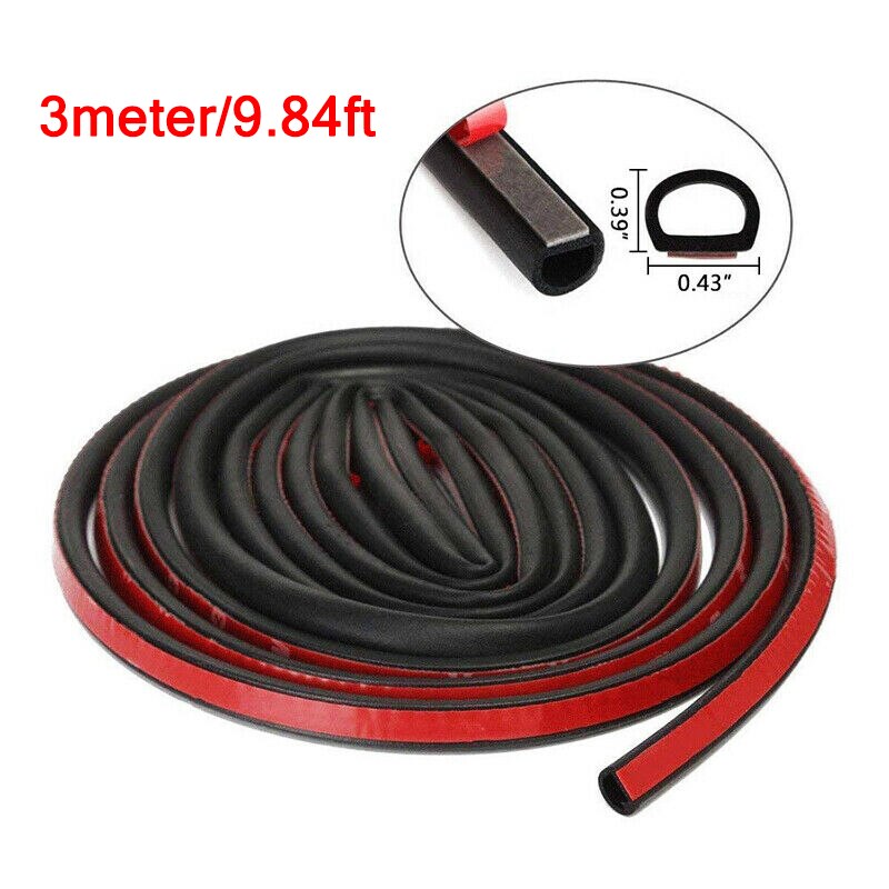 Tochtstrip afdichting holle strip smalle d-vormige autodeur rubber weerbestendig