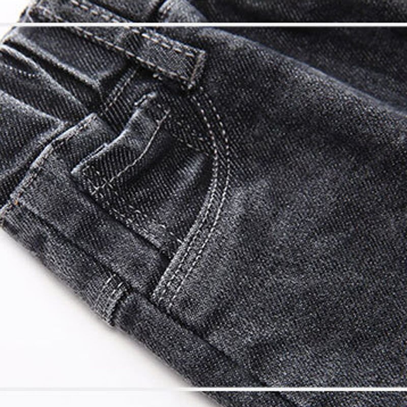 KEAIYOUHUO-pantalones vaqueros ajustados para niños, pantalón vaquero largo de Color oscuro, para otoño e invierno,