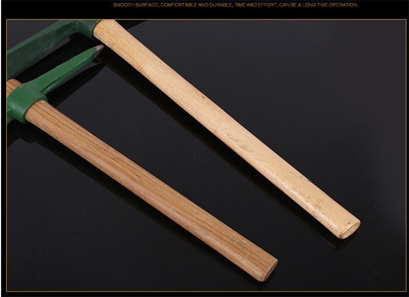 Garden hand tools Wooden Handle Small Pickaxe Hoe Digging Steel Mattock Axes Outdoor rescue tools