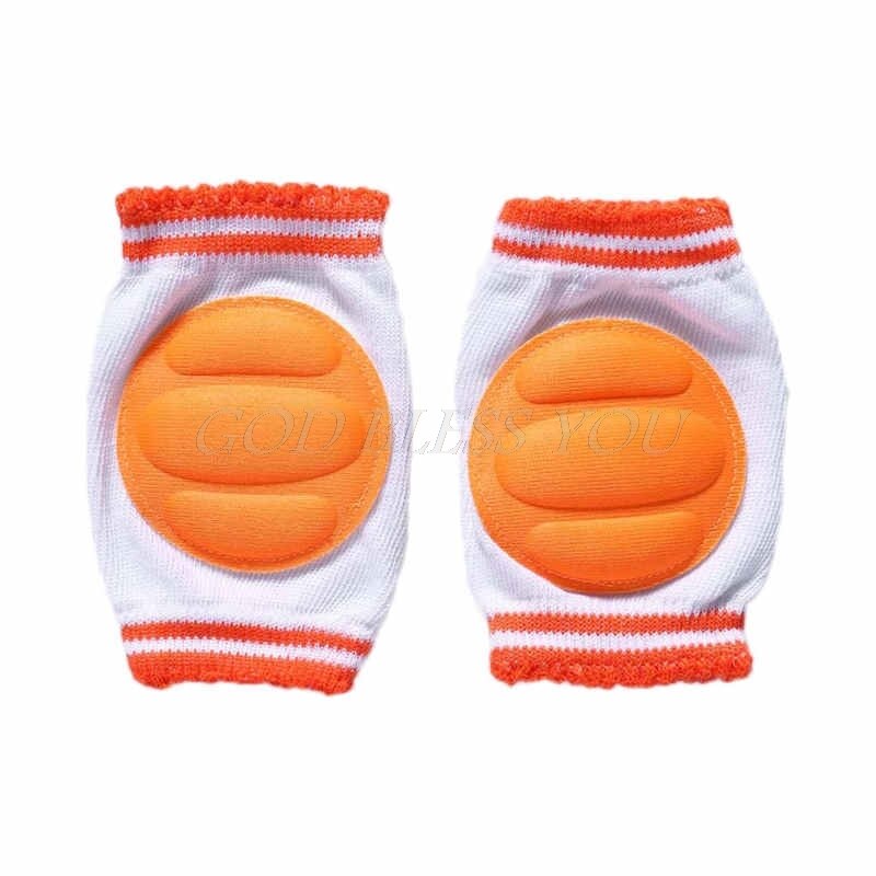Barn knäskål som andas knäskydd krypande benkuddar armbågskuddar småbarn: Orange
