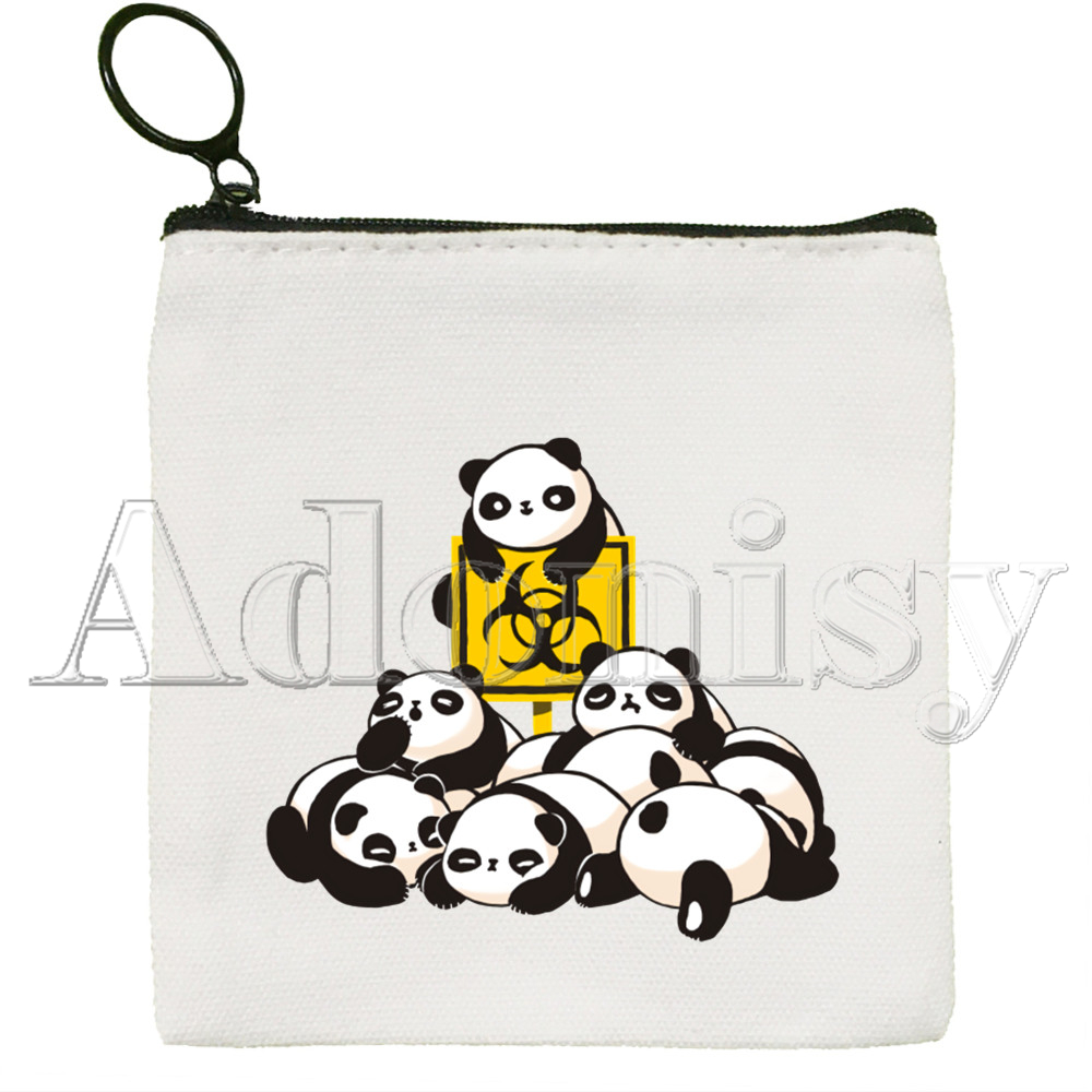 Panda Geldbörse Vintage Mini Brieftasche Ändern Pouch Haushalt Tragbare Schlüssel Karte Speicher Karte Tasche Zipper: D