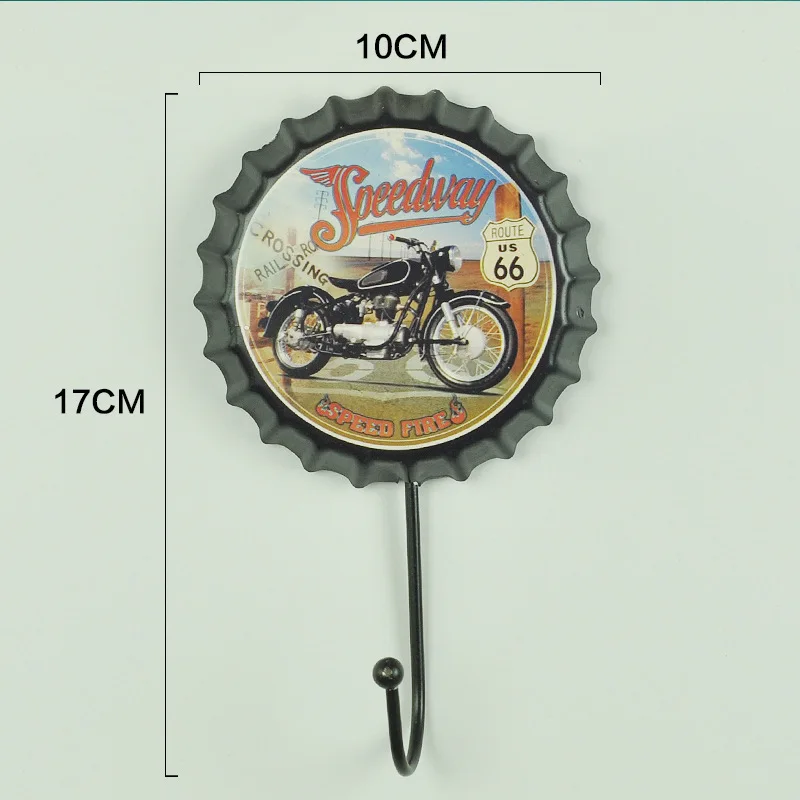 Ganchos de pared para cafetería, gancho decorativo para decoración de Bar, botella de cerveza Retro, colgador de hierro para colgar abrigos, accesorios bonitos para decoración del hogar y Bar
