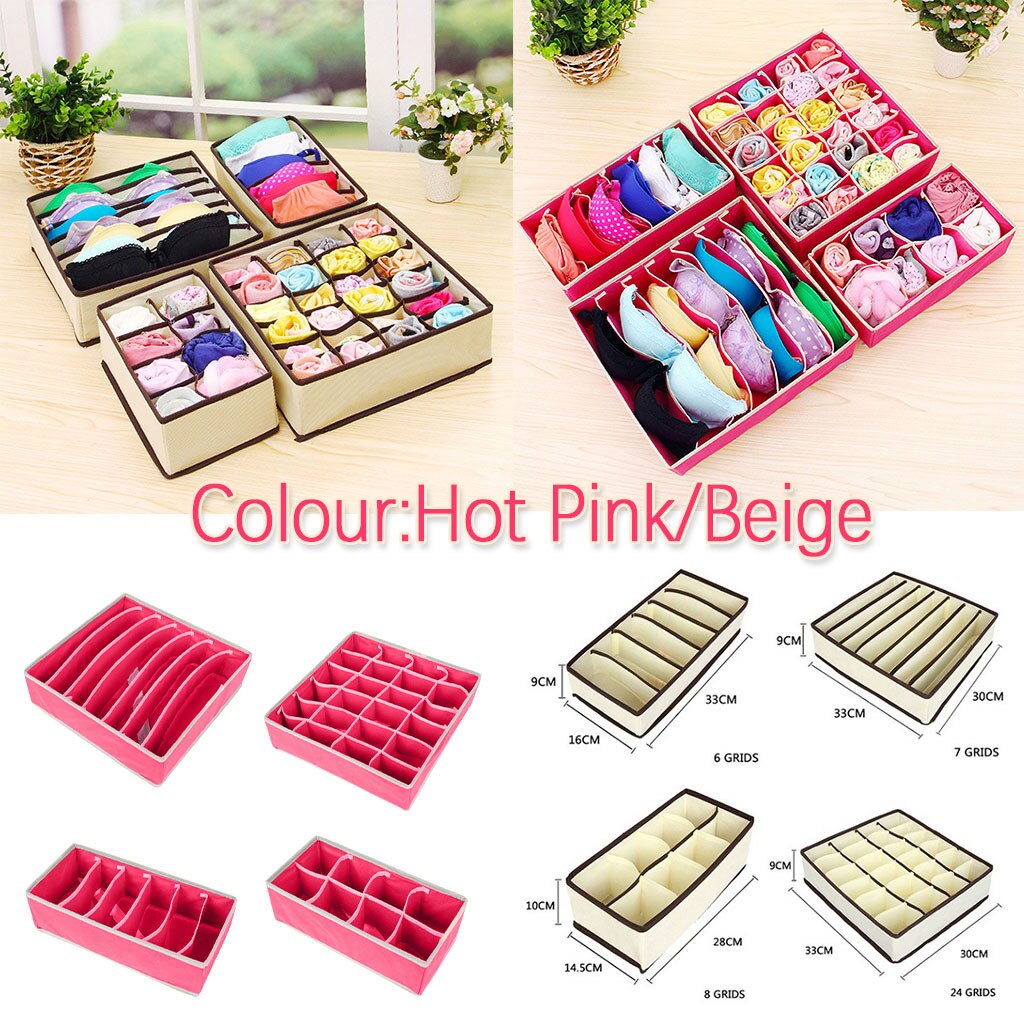Organizador Home Closet Organizer 4 Pack Closet Underwear Organizer Drawer Divide By For Underwear Bras Socks Ties Clothes Rack