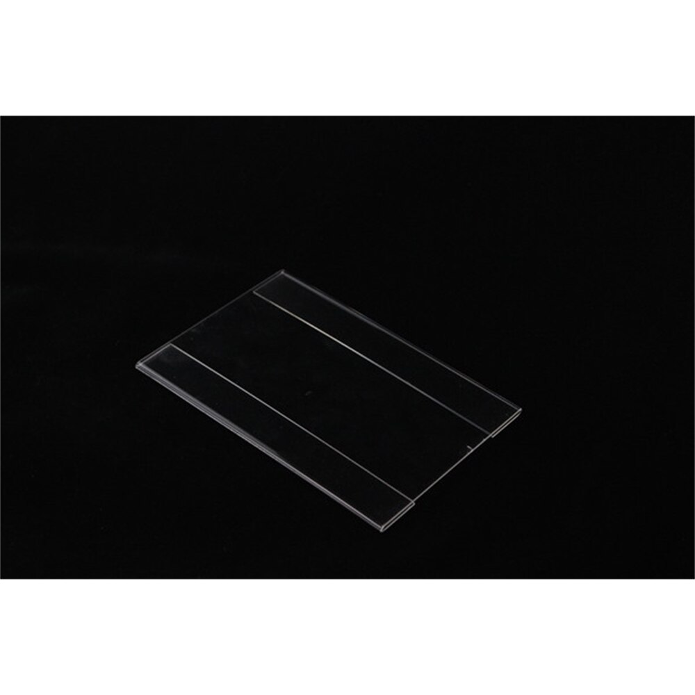 20pcs Clear Acrylic Wall Mount Shelf Sign Holder Price Card Tag Label Counter Top Display Stand With Adhesive Tape Sticker