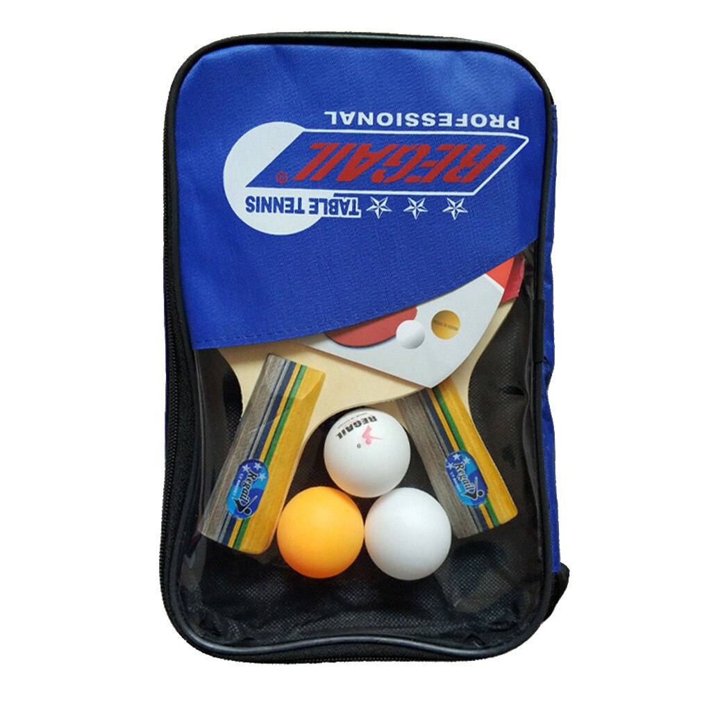 2Stck Tabelle Tennis Klingeln-pong Schläger Paddel Schläger+3Stck Ball Tasche einstellen Pro Mann und Frauen настольный теннис: A