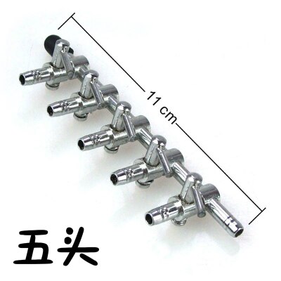 Aquarium Inline 5-Way Outlet Aquarium Air Flow Pomp Regelklep Spruitstuk Tap Water Tubing Schakelaar Distributeur Splitter Hendel: 5 way