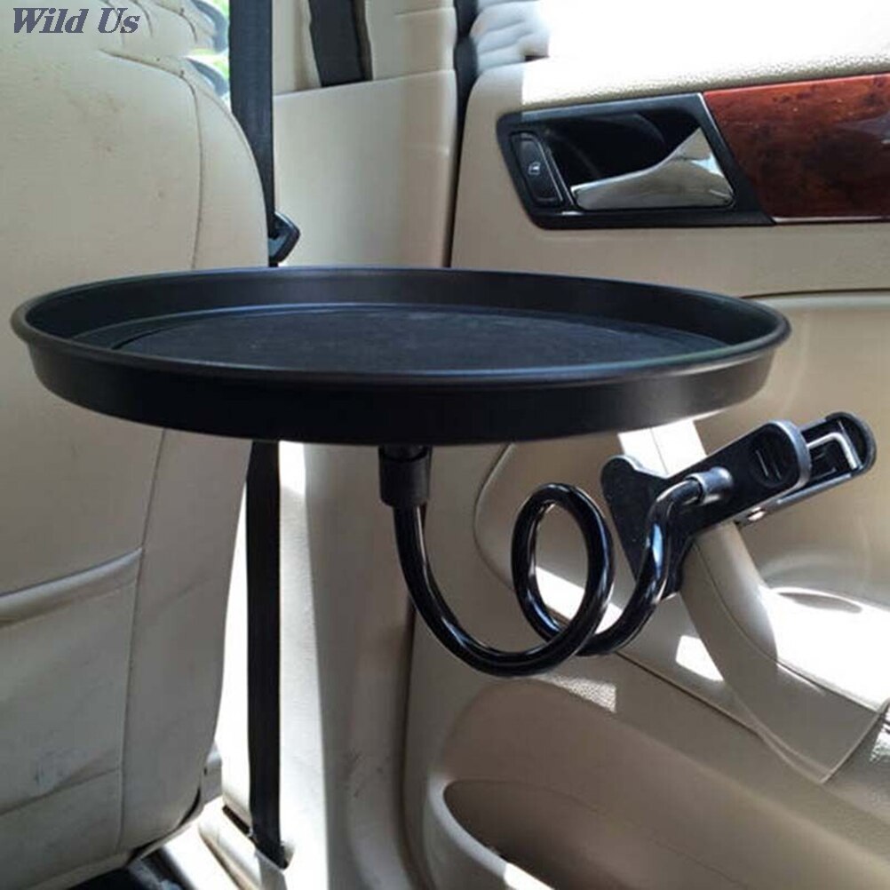 Black Car Food Tray Folding Dining Table Drink Holder Car Pallet Back Seat Water Car Cup Holder