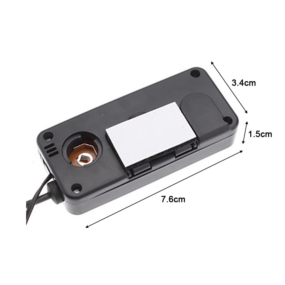 Termómetro Digital CC de 12V para coche, Mini Monitor de temperatura exterior Interior de coche, retroiluminado azul con Sensor de Cable de 1,5 M, color negro