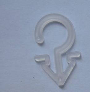 Plastic V-end Sock Hooks Hanger For Sock Stocking Underswear Towel Package And Display Small Hanging Bag Header: clear