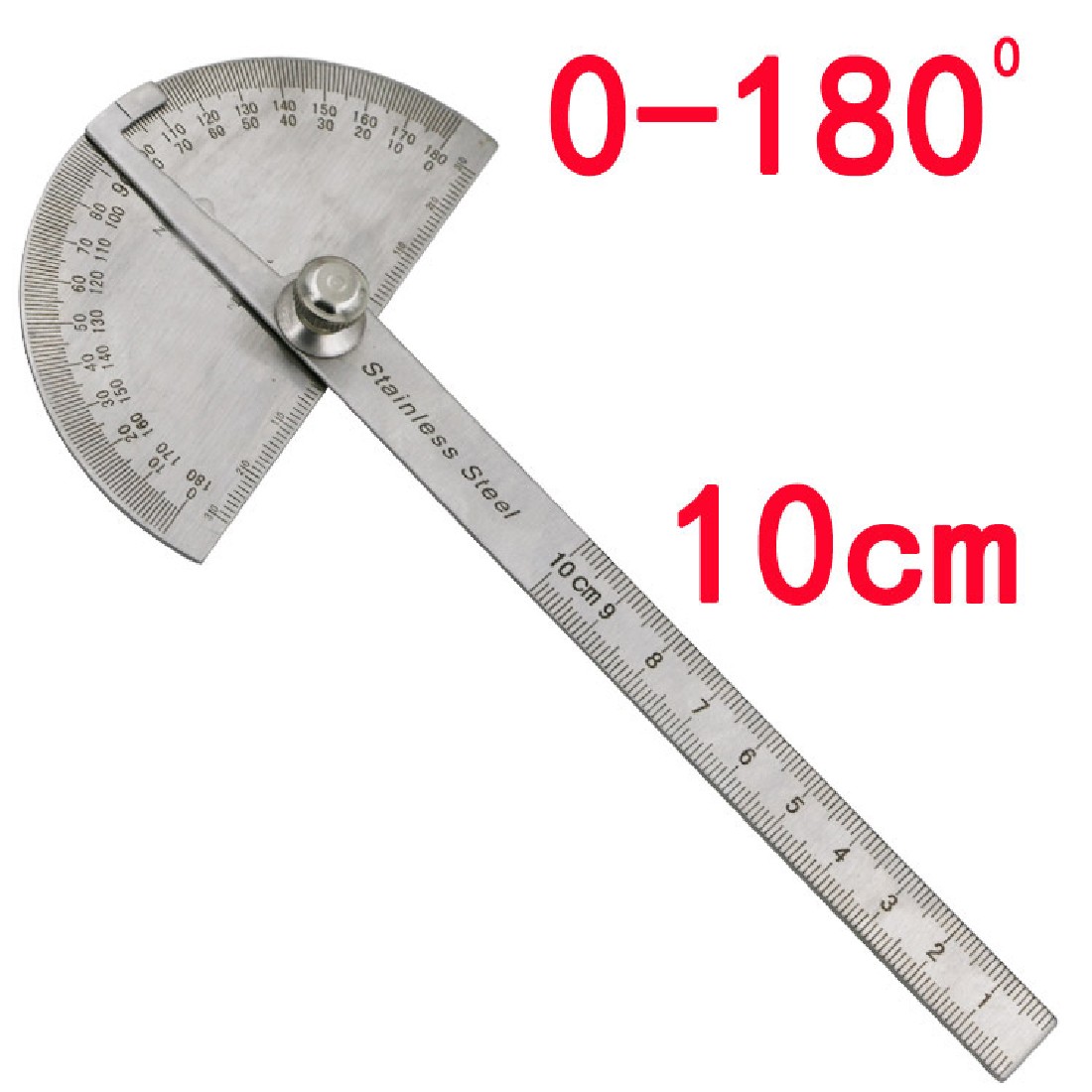 Digital Ruler Stainless Steel Round Head 180 degree Protractor Angle Finder Rotary Measuring Ruler Machinist Tool Craftsman