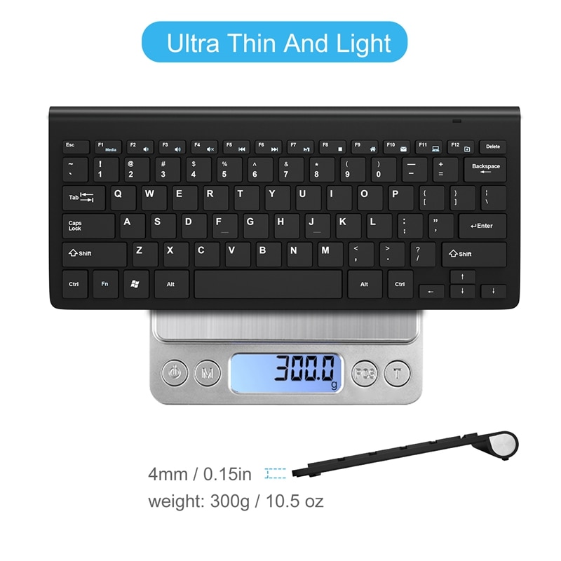 CLAVIER SANS FIL mince 2.4G silencieux pour ordinateur portable