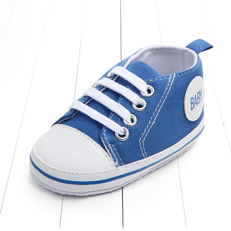 Primavera e outono 0-1 ano de idade sapatos de lona do bebê menino sapatos para homens tênis de bebê menina com sola tênis para bebês meninos: E / 13
