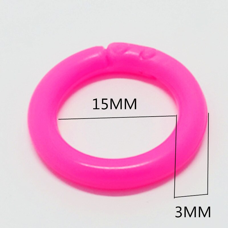 Inner diameter 15MM plastic ring binder DIY album circular binder hoop to open office bookbinding supplies album: Pink