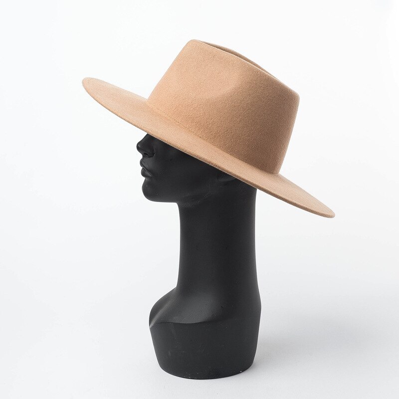 01905-hh8149 britisk stil vinteruld solid klassisk fedoras kasket mænd kvinder panama jazz hat
