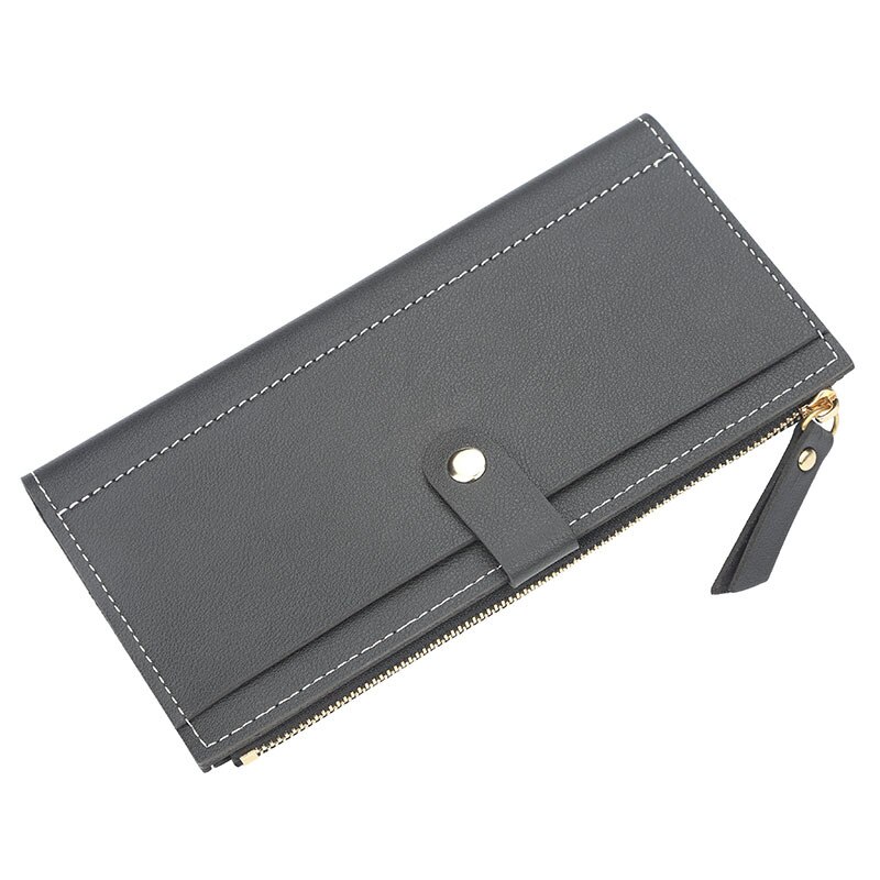 Bllerry WOMEN'S Wallet Simple Multi Card Bit Card Holder Three Fold Buckle Long Wallet: Black