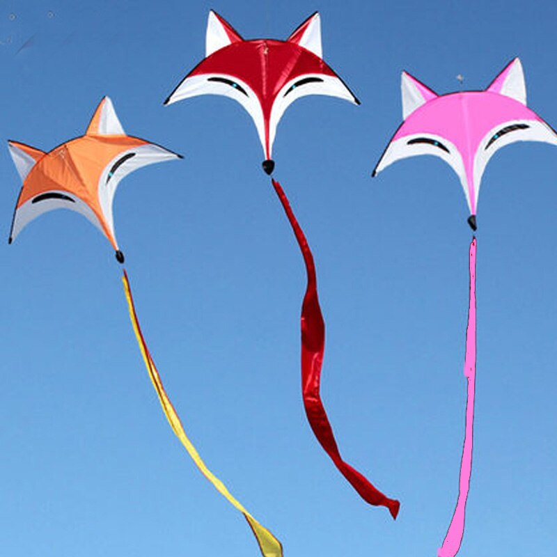 Outdoor Plezier Sport Voor Kinderen En Volwassenen Dier Vos Kite Enkele Lijn Met Vliegende Gereedschap