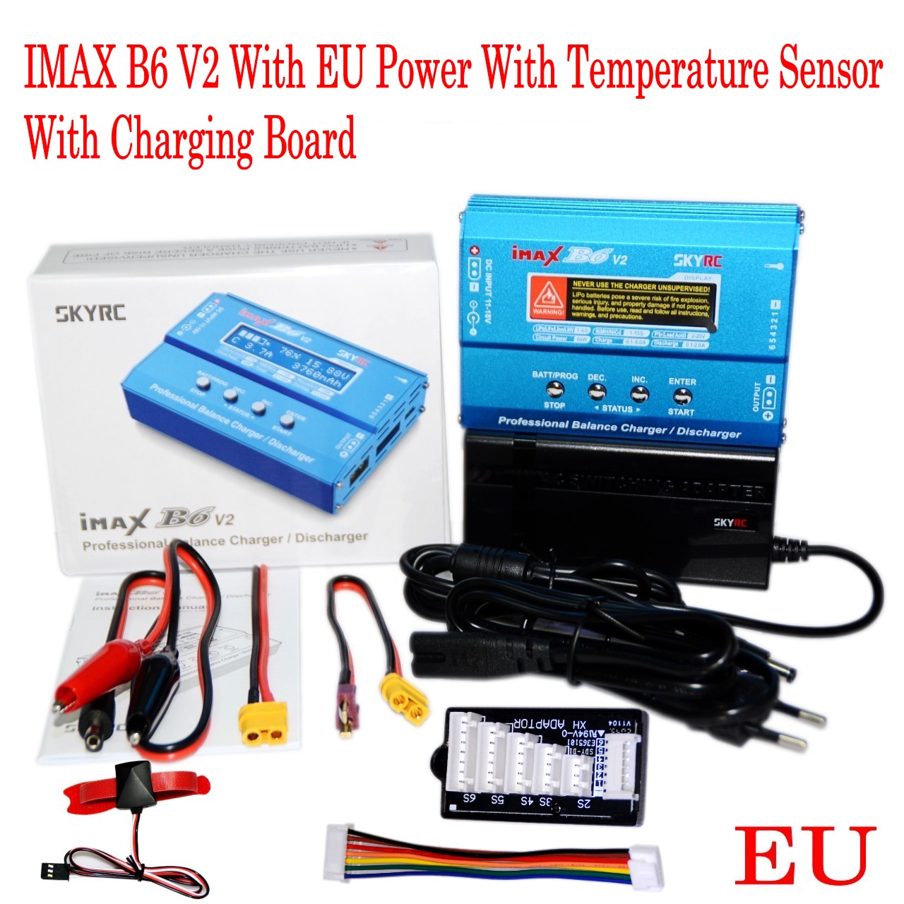 Original SKYRC IMAX B6 V2 Balance Charger Discharger 6A 60W Battery Charger For DJI Mavic TB4X NiMH NiCD LiHV NiCd PB Li-ion: B6 V2 EU B