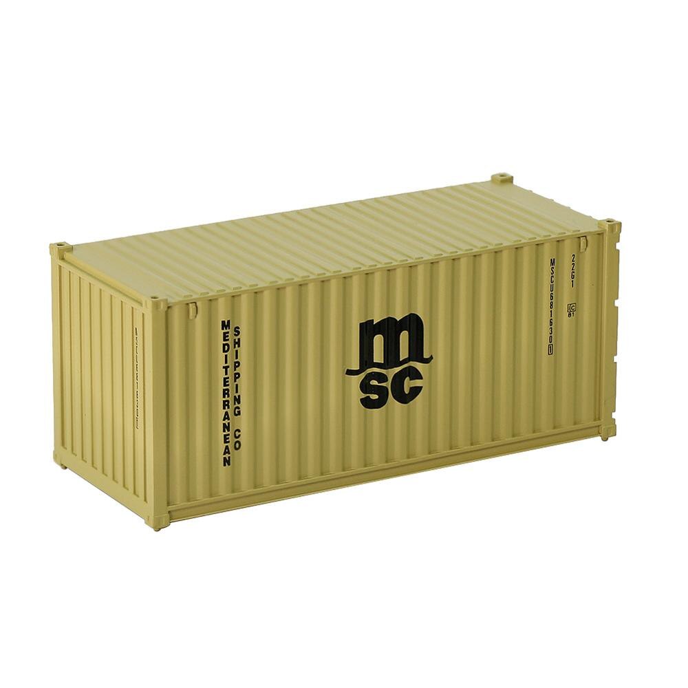 C8726 1pc Container da 20 piedi modello in scala HO accessori per treno 1:87 20 piedi modello di Container Layout ferroviario: MSC