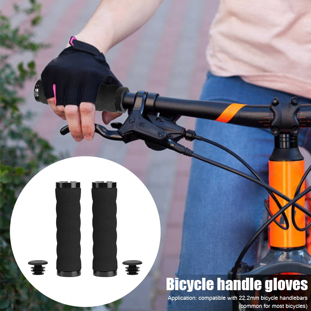 Poignées de guidon de verrouillage poignée de cyclisme poignée vélo vélo éponge anti-dérapant vélo souple Portable Anti-poussière cyclisme accessoires