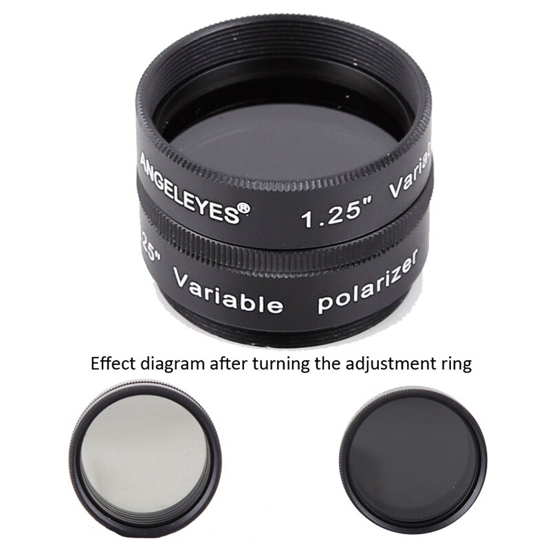 Angeleyes 1,25 pulgadas filtro Variable polarizador astronomía Monocular telescopio ocular filtro telescopio polarizador