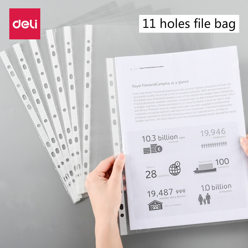 Deli File Folder Office Document Bag Ring Binder Student Paper Carpetas Business File Folder Document Bag Office Filing Products