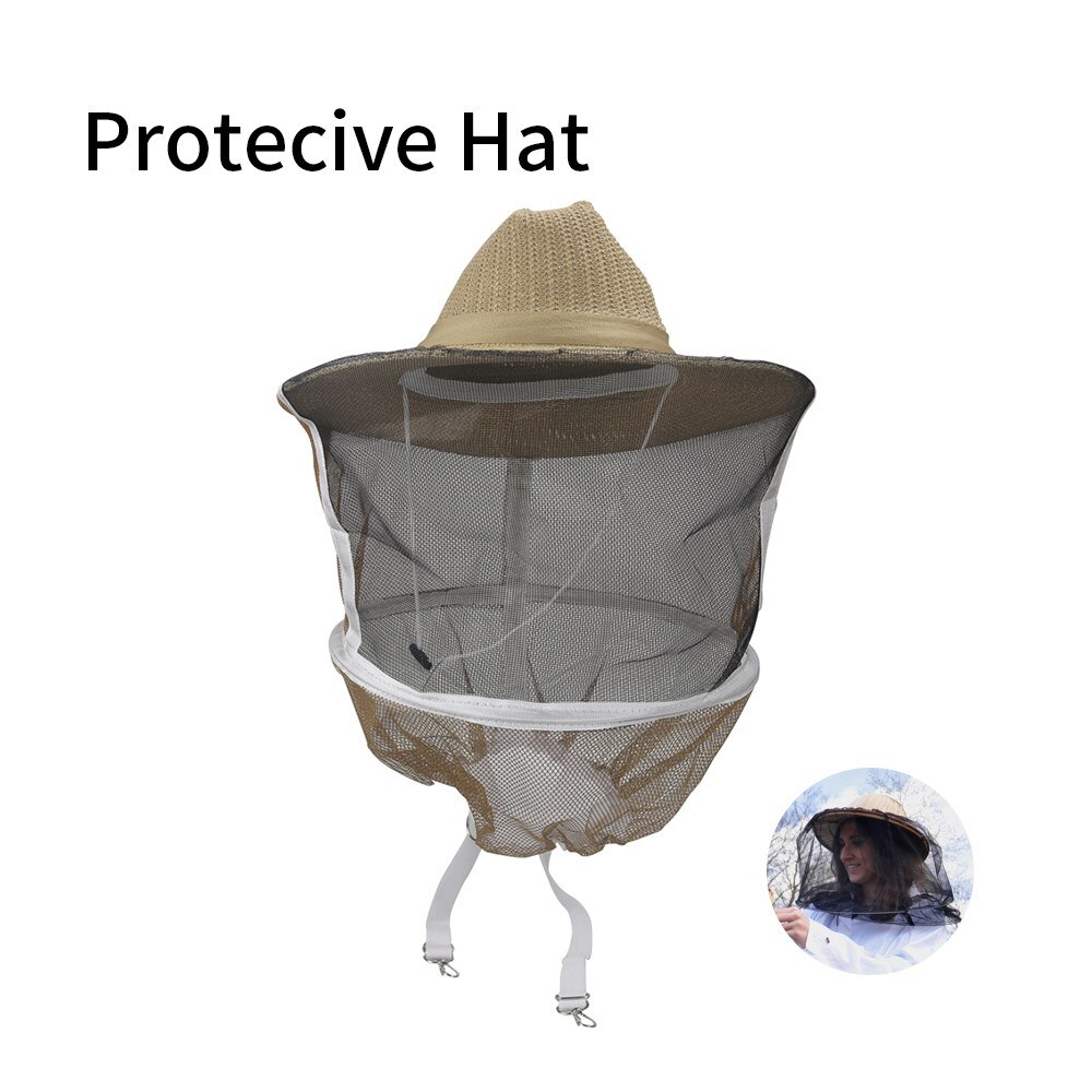 Chapeaux de protection de Cowboy pour apiculteur, en tissu à gros bords, bonnet de vêtements en fil de Nylon pour apiculteur, confortable en bambou