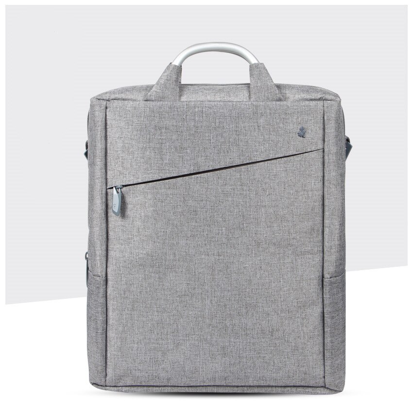 CAI 35cm Laptop Book Messenger Shoulder Bag Briefcase Handbag School Office Bags Crossbody Sling Tote M: Gray