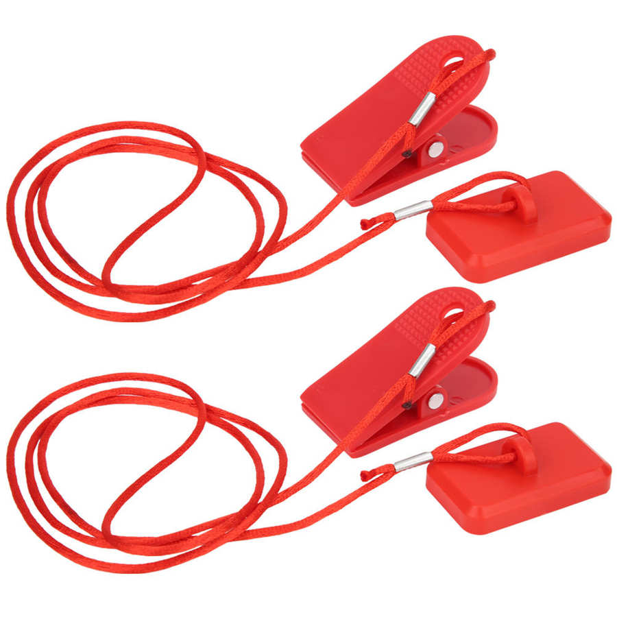 2 unidades, interruptor de seguridad para máquina de correr, llave de imán de bloqueo, accesorio Universal, Clip rectangular, máquina de correr, interruptor de seguridad, equipo de gimnasio