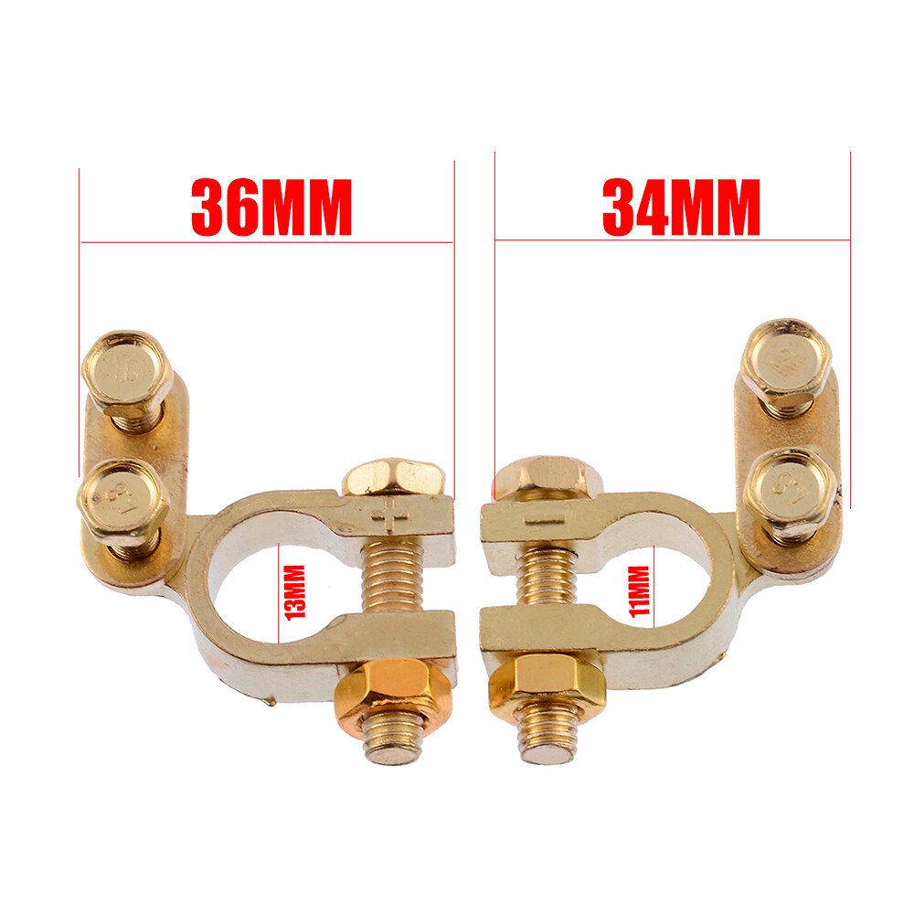 2 PCs led Battery terminals, brass battery terminals, angle terminals with fasteners, battery terminals +/-