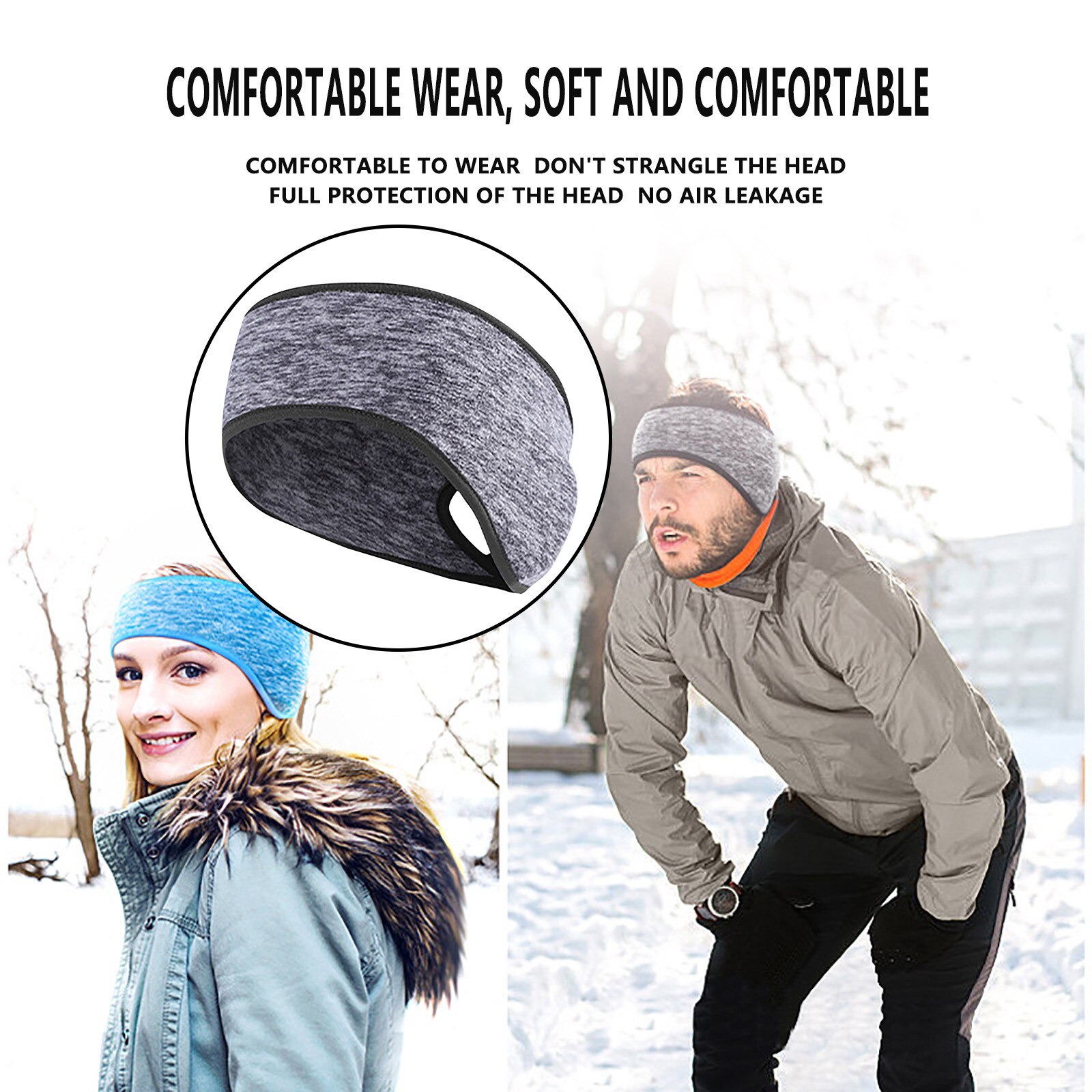 Ponytail Winter Headbands For Ear Warmer Muff Yoga Running Headband For Outdoor Diadema Pelo