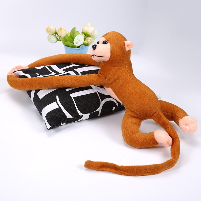 60cm abe plys legetøj lang arm baby plys abe dukke blød baby sove dukke børn plys legetøj mørke brun baby børn: 04