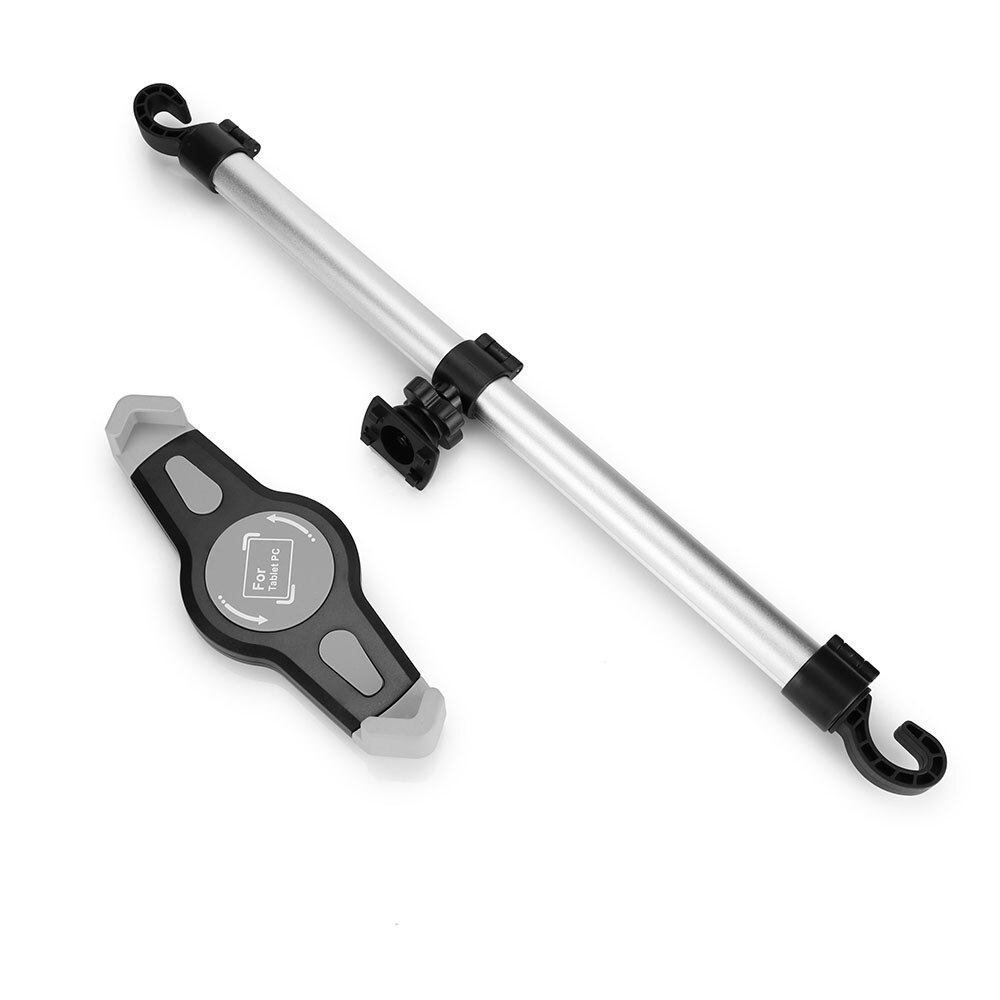 Car Tablet Holder - 7-10.5" Screen - Adjustable Rod 45-69cm - ABS + Aluminum - For iPad, Samsung