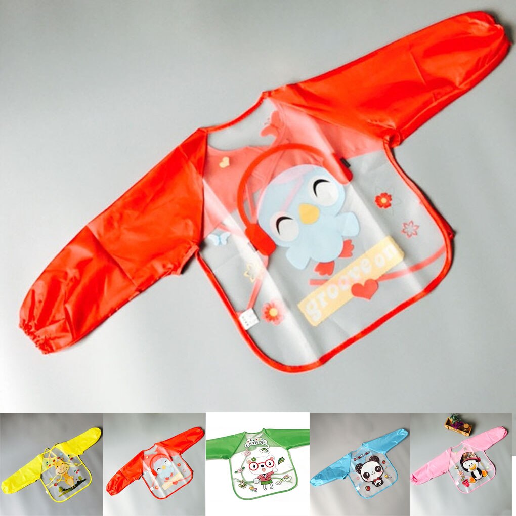 Baby Lätzchen Wasserdicht Kind Essen Kleidung kinder Langen Ärmeln Fütterung Kittel Bib Baby Schürze Bandana Lätzchen baby lätzchen neugeborenen