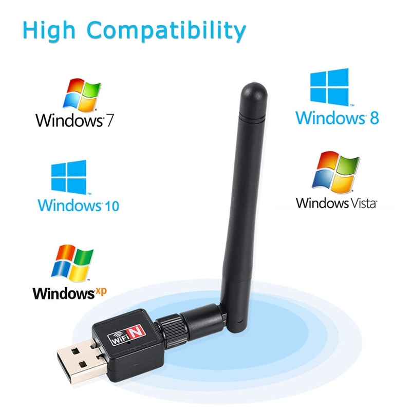 Mini Usb Wifi Adapter 150Mbps 2db Wifi Dongle Mt7601 Wi-fi Ontvanger Draadloze Netwerkkaart 802.11b/N/G hoge Snelheid Wifi Ethernet
