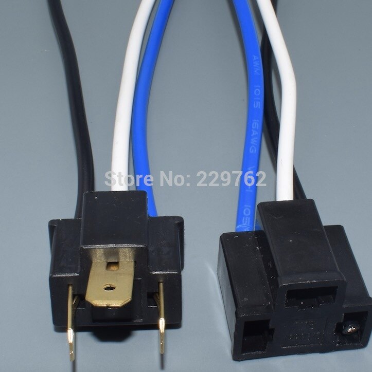 Shhworldsea H4 Vrouwelijke Mannelijke Adapter Sockets Pigtail Harness Plug Connector Voor H4 Halogeen Hid Led Retrofit Connector Plug: 1pair feamle male
