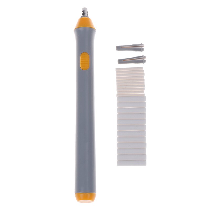 Electric Pencil Eraser Kit Battery Operated Highlights Erasing Effects Automatic Eraser For Sketch with 22pcs Rubber Refills: gray