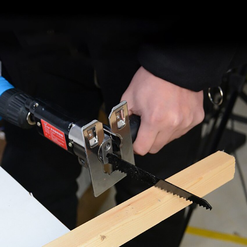 Perceuse électrique, multifonction 3 en 1, scie alternative, accessoire, changement de perceuse électrique, scie incurvée pour coupe de tuyaux de bois