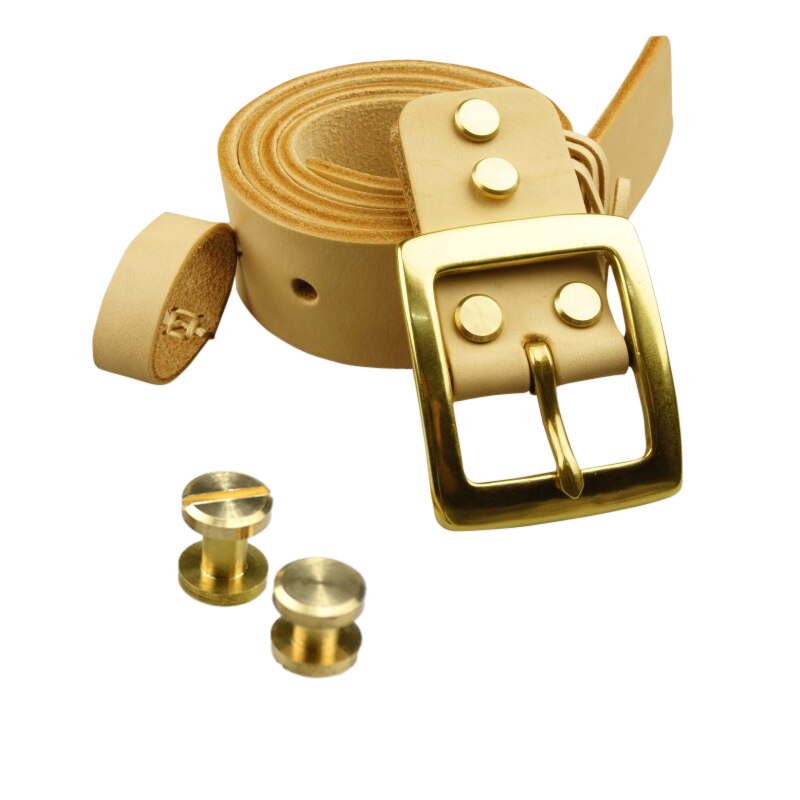 10 PC Messing Dubbele Vliegtuig Knop Stud Schroef Nagel Klinknagel Schroef Terug Lederen Riem voor Naaien Handgemaakte DIY Accessoires materiaal