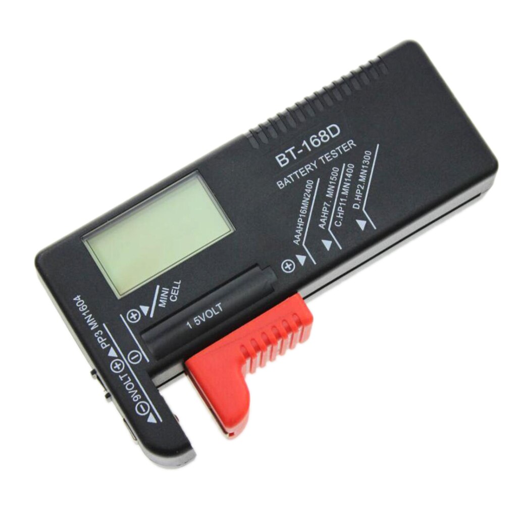 LCD Display Universal Battery Buttons Cell Tester Checker AA AAA 9V 1.5V