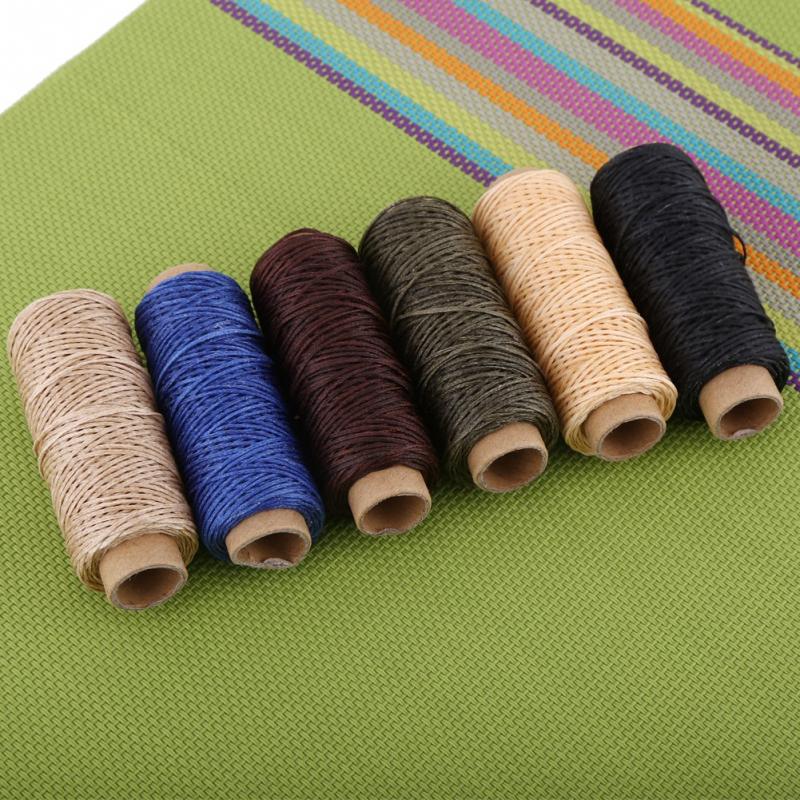 50M/Roll Handmade Flat Waxed Sew Wax Line Thread Cord Sewing Craft Tool Hand Stitching For Diy Leather Sewing Thread Accessories