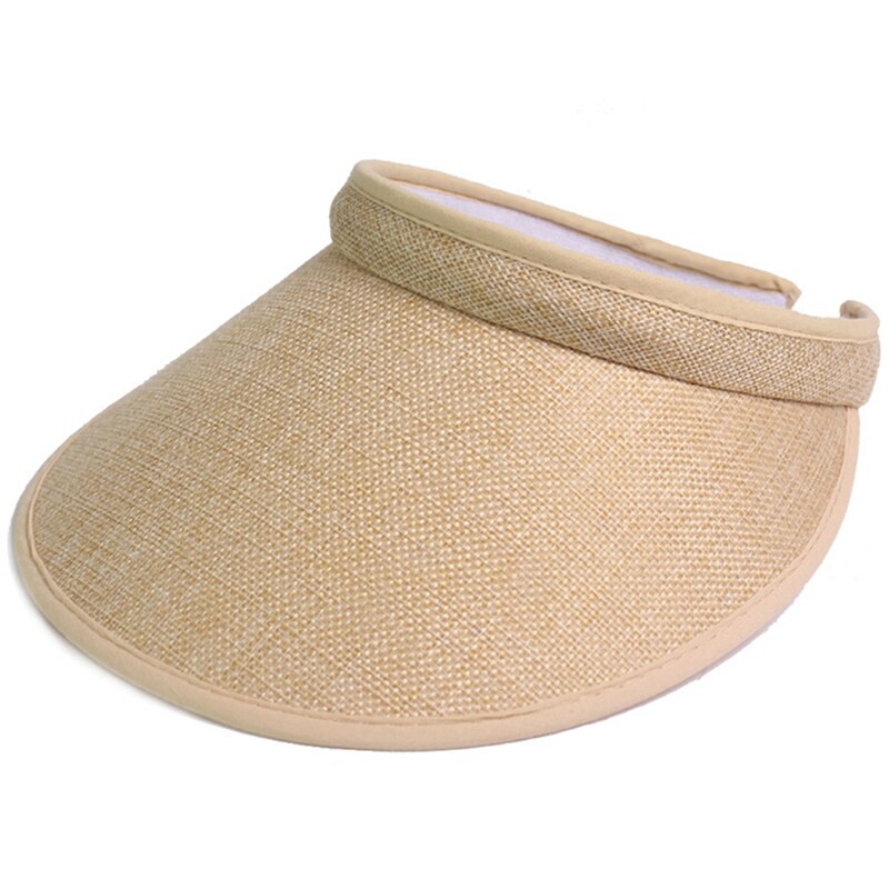 Zomer Strand Zonneklep Dames Stro Brede Rand Zonnehoed Cap Meisje Kids Hoeden Vrouwen Caps Chapeu Paille Femme Zonnehoed voor Vrouwen: beige