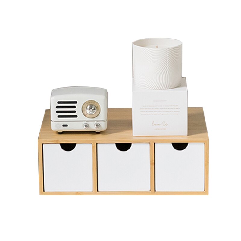 Bamboo Wood Document Tray Sundries Tray Wood Janpan Style High End Office Business Tray Office Magazine Holder with Drawer