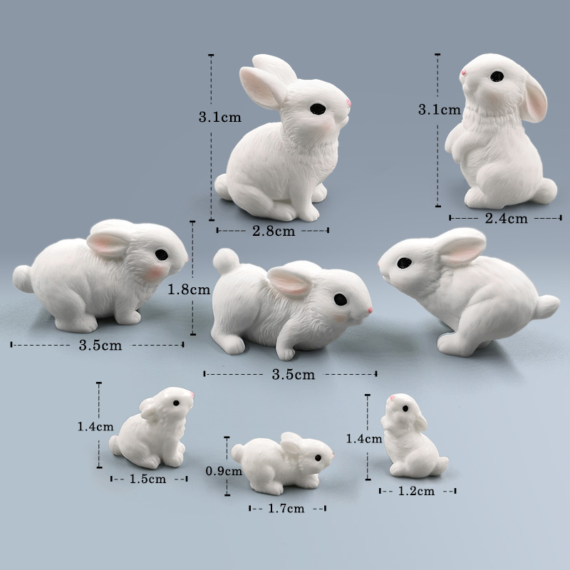 Easter Cute Rabbit Figurine Diy Landscape Home Kawaii Room Decor Miniature Fairy Garden Decoration Accessories Modern