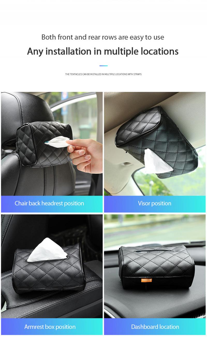 1 Pcs Tissue Dozen Met Wegwerp Servetten Tissue Dozen Auto Accessoires Tissue Bag Organizer Auto Decoratie Auto Opslag