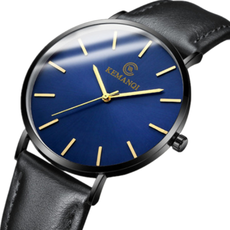 Heren Horloges Top Luxe Ultra Dunne Horloge Mannen Horloge Blauw Glas Mannen Horloge Klok Relogio Masculino Erkek kol Saati